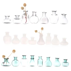 24 Styles 1/12 Miniature Dollhouse Glass Vase Mini Flower Vase for Doll House Decoration Accessories