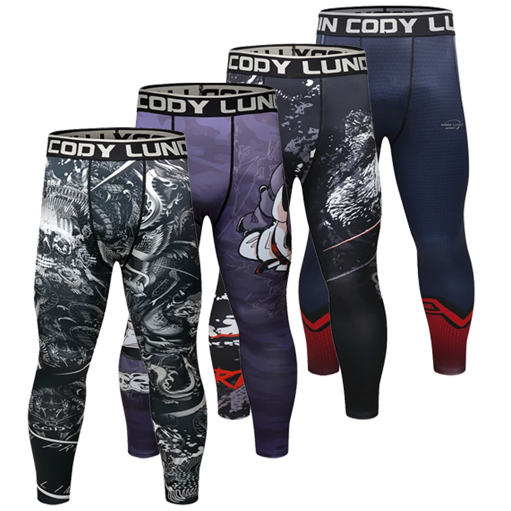 

Wholesale Cody Lundin Elastic Waistband 3D Printing Leggings Running Compression Tights Custom Mens Legging Pants