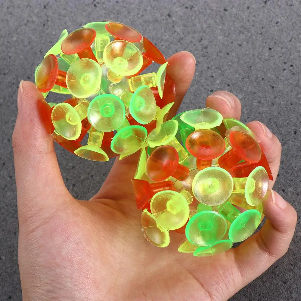 Fidget Toy Multicolored Party Toy for Children for Kids Sucker Ball Suction Toy Suction Cup Ball Stick Ball