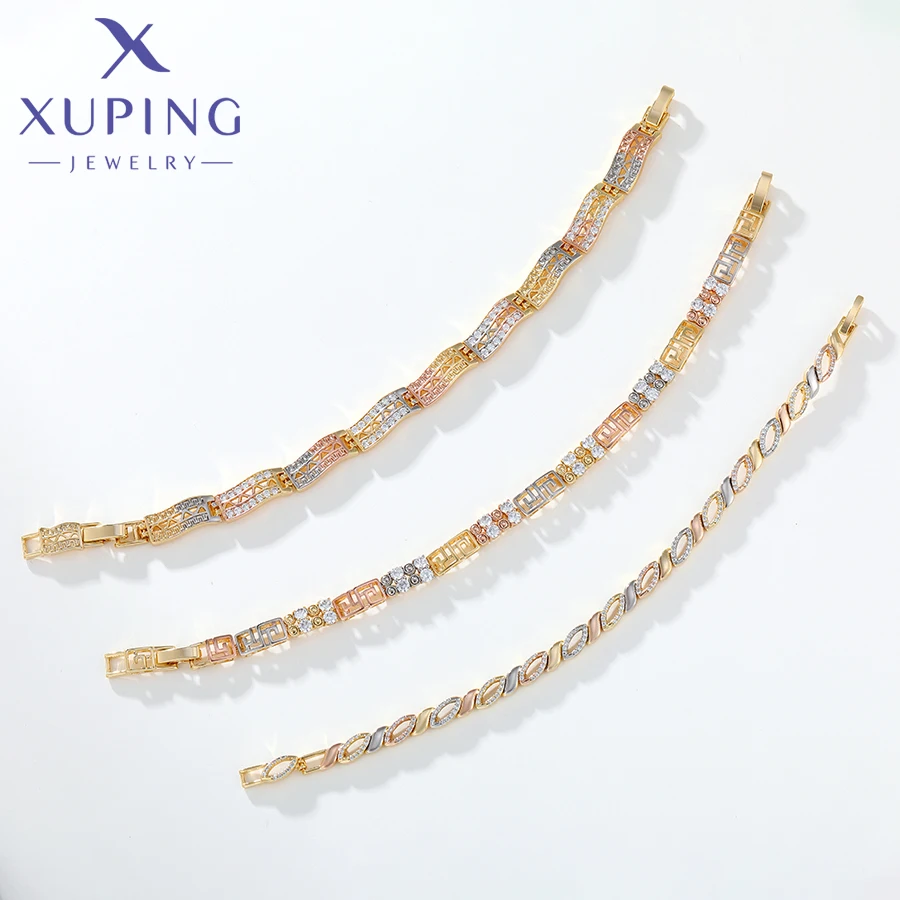 Xuping Jewelry New Arrival Fashion Hand Bracelets Promotion Copper Alloy Gold Plated Charm Bracelets for Women Party Gift