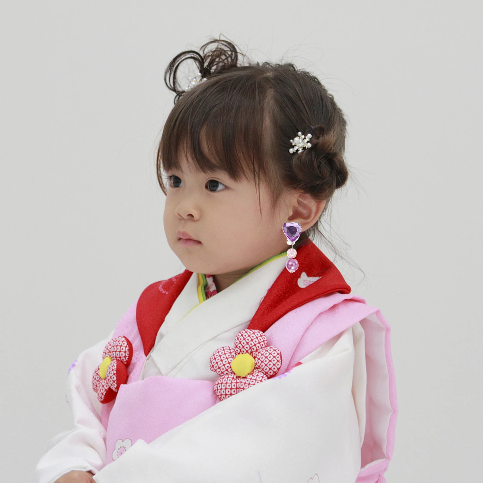 5 paar kinderen clip-on oorbellen creatieve schattige speeloorbellen niet-doorboorde meisjes sieraden mooie set voor kostuums vakantiecadeau