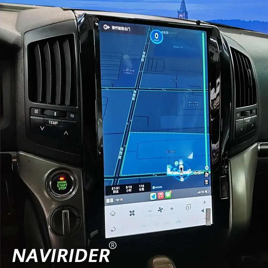 

CarPlay For Toyota Land Cruiser LC200 2008-2015 Car Multimedia PlayerGPS Radio Navi Qualcomm 128GB 16Inch Auto Vertical Screen