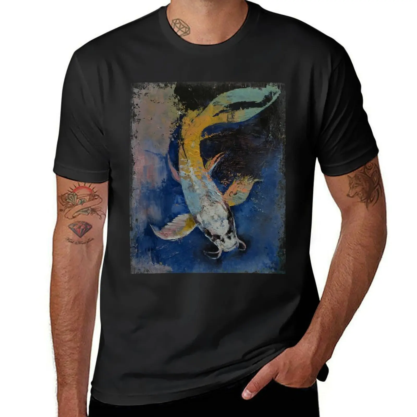 Dragon Koi T-Shirt sublime summer top blanks men clothing