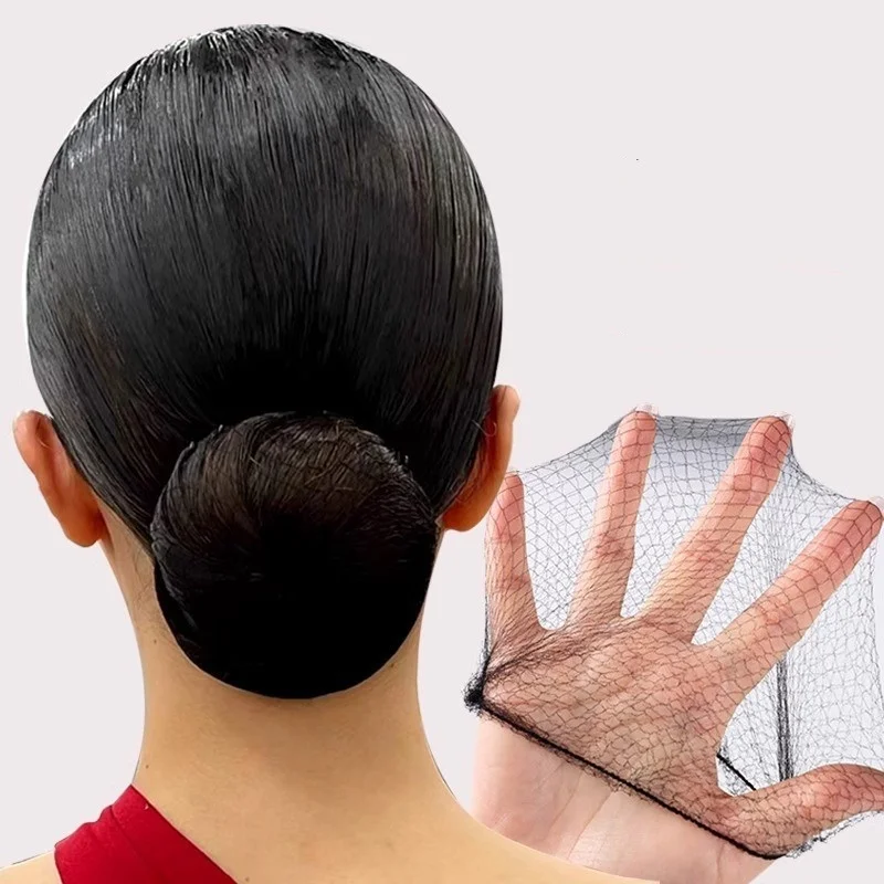 

10-100Pcs Elastic Nylon Hairnet Hair Nets For Wigs Weave Invisible Hair Soft Lines Dancing Hairnet for Bun Hair Styling Tools