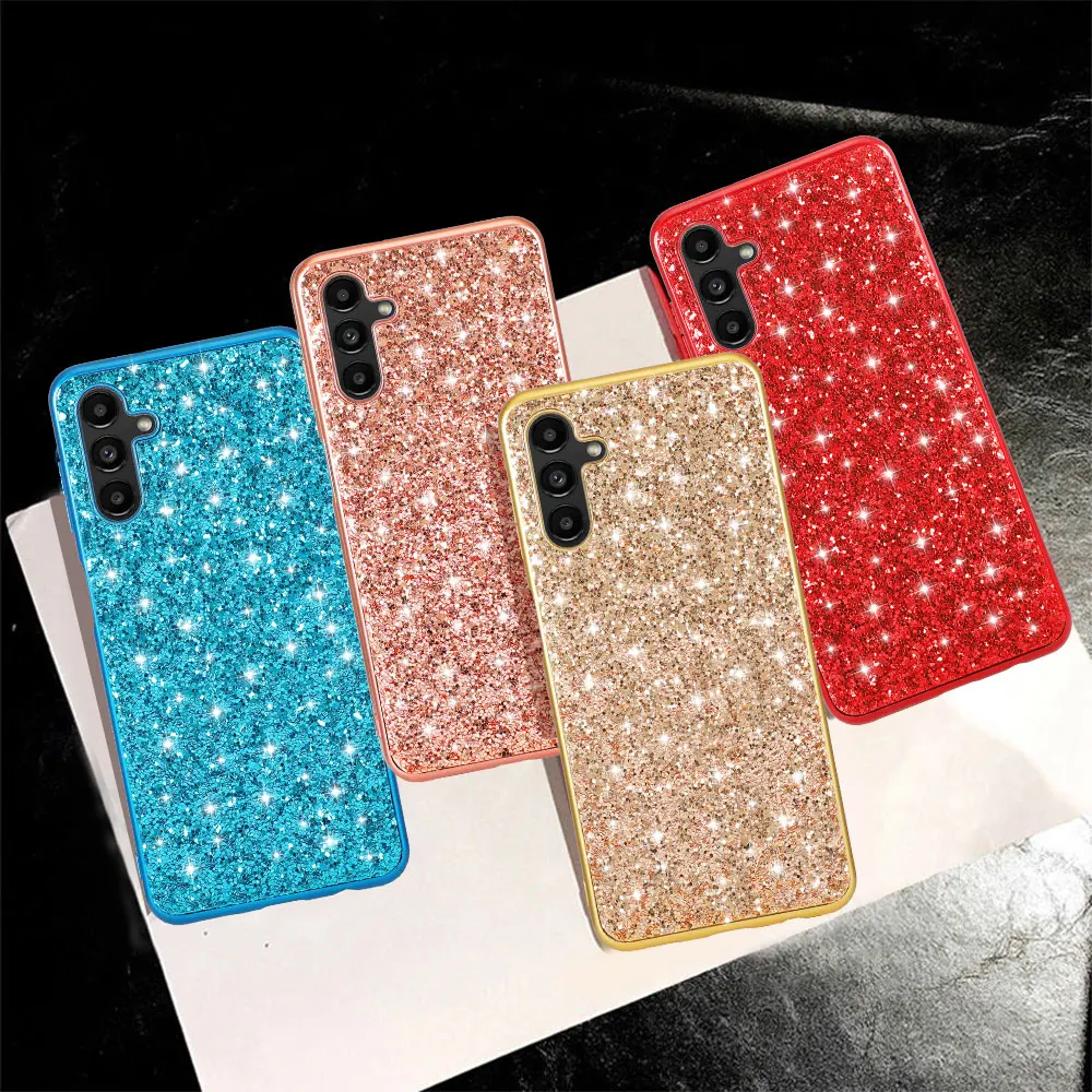 

Bling Glitter Sequins Slim Phone Case For Oneplus 9 Pro Case Plating For Oneplus 9 8 7 7T Pro 8T 6 6T Cover Shining TPU+PC Case