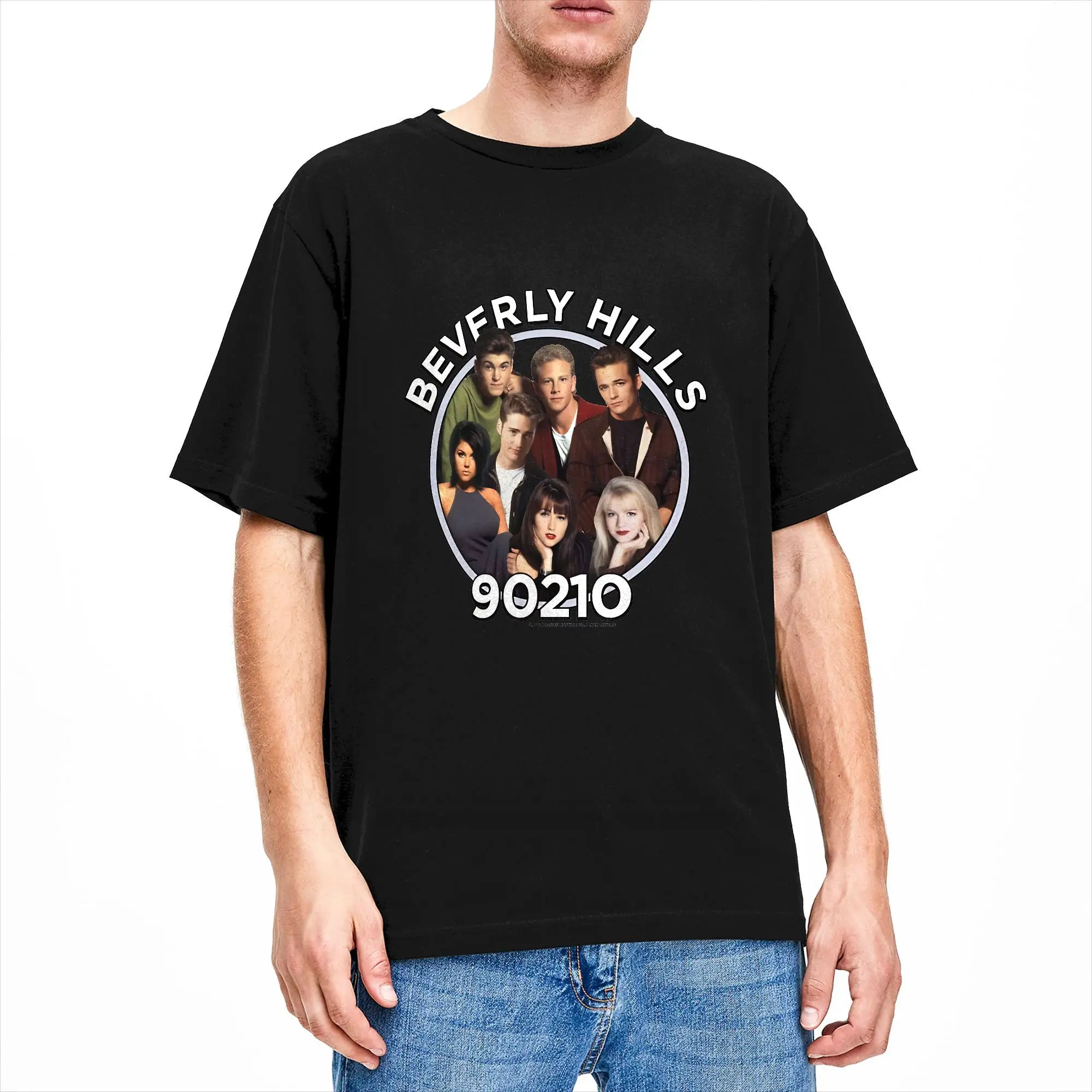 Beverly Hills, 90210 T-Shirt Summer  Cotton T Shirts For Men's Casual Tee Shirt Short-Sleeve Aesthetic Top Tees
