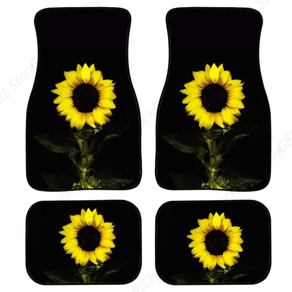 

Alfombrillas Interiores Corativas Girasol Para Coche, Duraras Para Todo Tipo Clima, Protegen Los Pies, Lanteras/traseras, Jueg