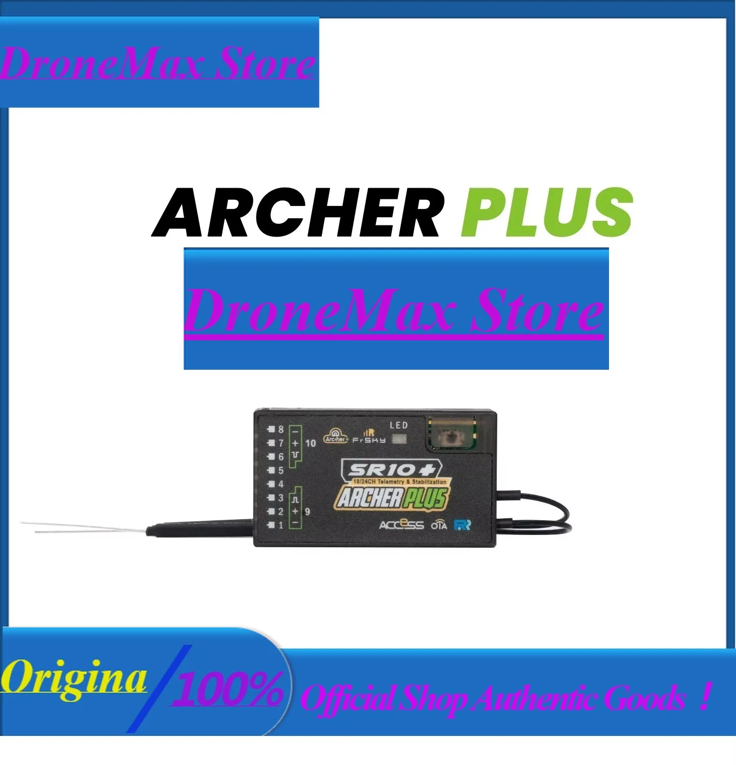 DroMaFrSky ARCHER PLUS SR10+ Receiver With ACCESS & ACCST D16 Dodes Compatible With X20 X18 XE X9DP X7 X9LITE XLITE PRO RC Model