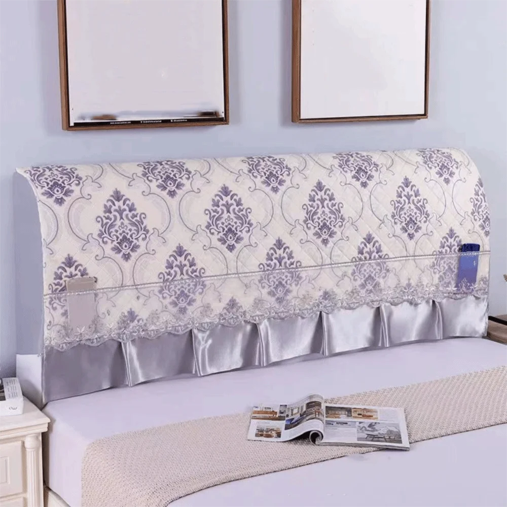 

Lace Design Bedhead Cover Decorative Elegant Headboard Cover All-inclusive Style Anti-Collision Bedside Protector Apartment