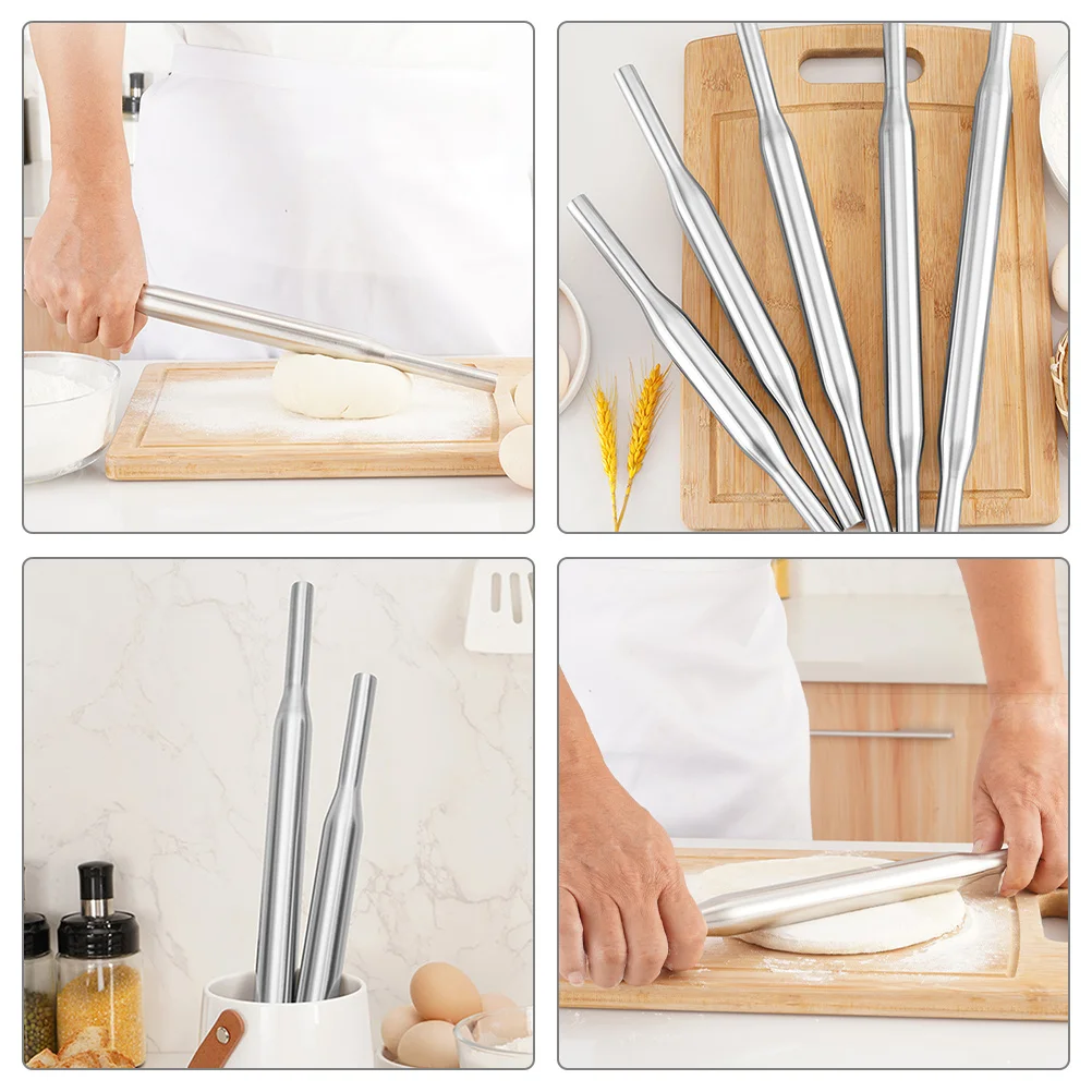

Rolling Pin Stainless Steel Professional Dough Roller for Fondant Pie Crust Noodles Dumplings Baking Tool Kitchen Essentials