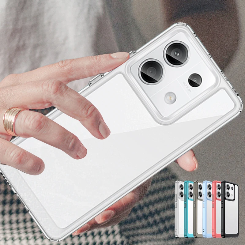 

For Cover Redmi Note 13 Pro 5G Case Xiaomi Redmi Note 13 Pro Capas Shockproof Transparent Colour Clear Fundas Redmi Note 13 Pro