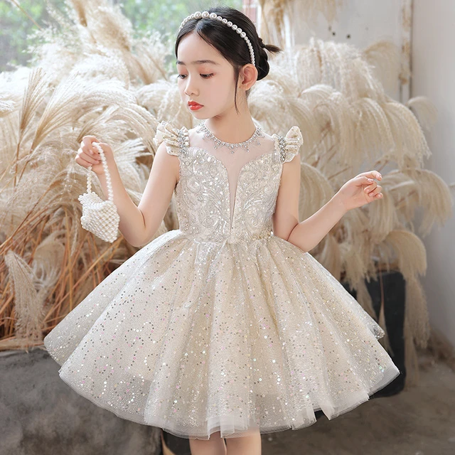 Kid Baby Girl Sequined Tulle Dress Wedding Dresses Baby Girls Children Dresses Aliexpress