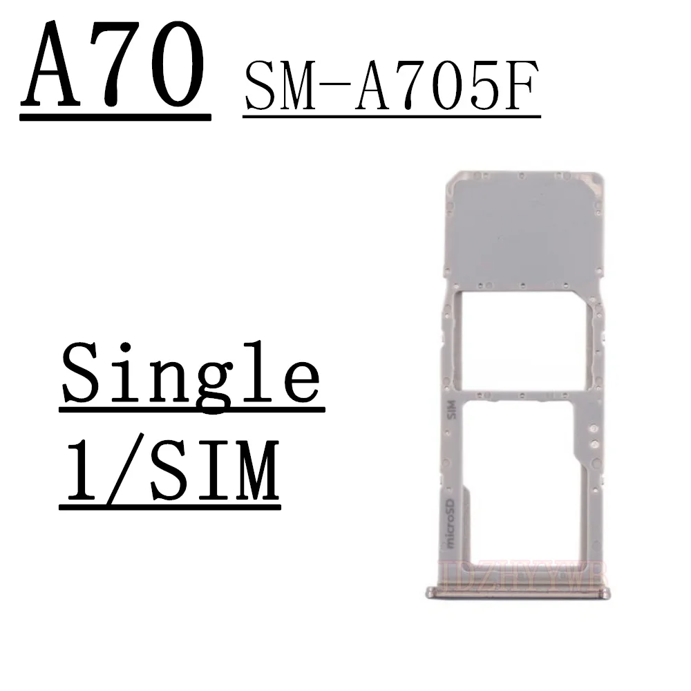 Sim Card Reader Holder Dual Single Chip Tray Holder Slot Adapter For Samsung Galaxy A70 A705F A705FN A705U A705X A705W A705GM
