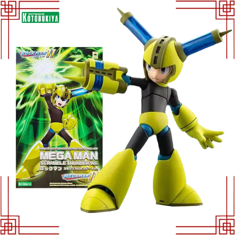 

Kotobukiya Original Figure Rockman 11 Model Kit 1/12 Mega Man 11 Scramble Thunder Assembly Model Anime Action Figure Toys Gifts