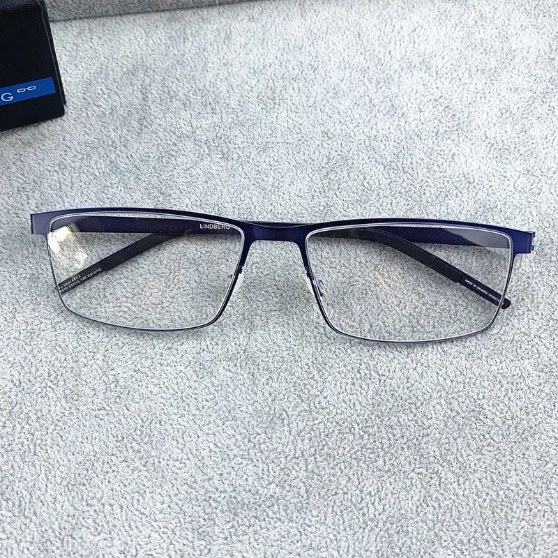 Pure Titanium Square Large Frame Myopia Frame 9519 Men's Business Simple Frame with Anti-blue Light and Anti-fatigue