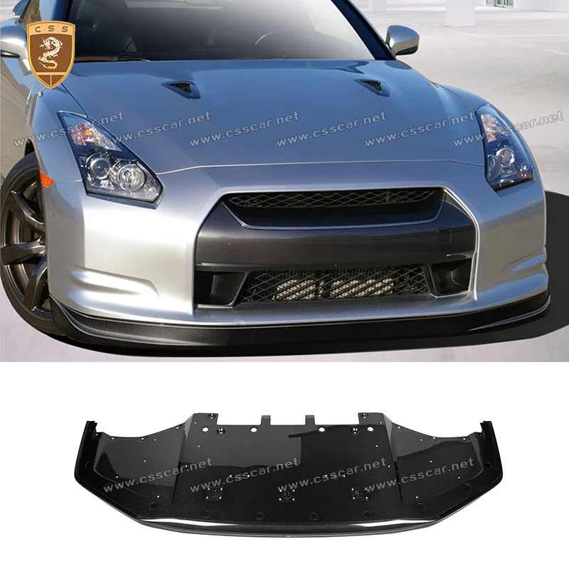 

Передний бампер, спойлер, нижняя защита лезвия, разделитель губ, обвесы из углеродного волокна для NISSAN GTR OEM, запасная часть автомобиля