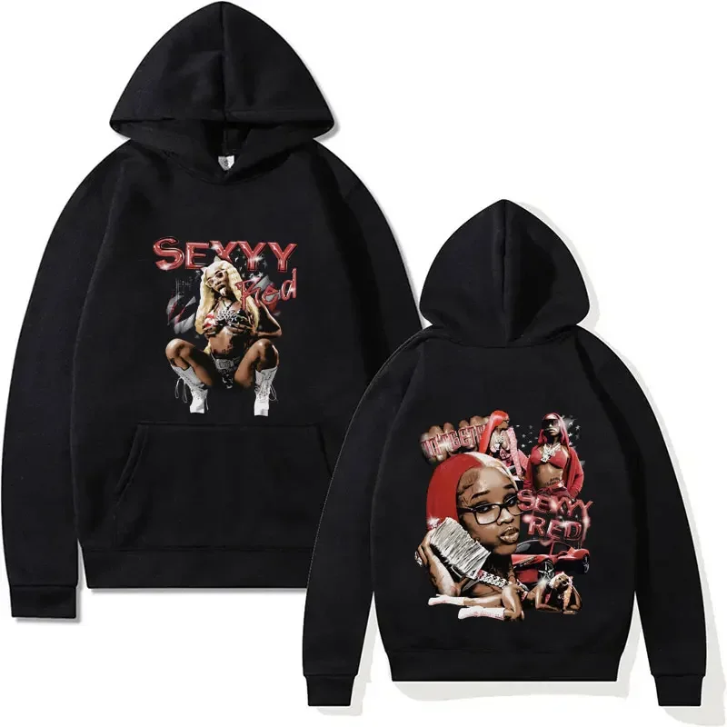 

Pop Rapper Sexyy Red Graphic Hoodies Men's Women Fashion Hip Hop Sweatshirts Casual Oversized Pullovers Harajuku Streetwear Unis