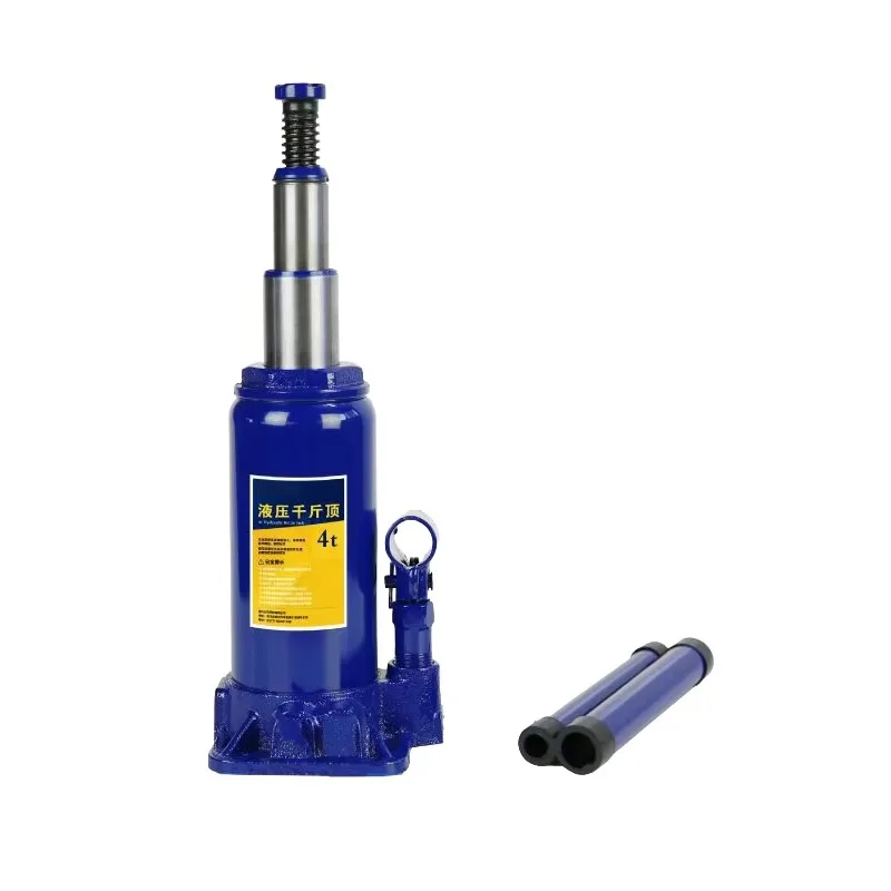 4 6 12 20 Ton 2 Stage Bottle Jack Car Vertical Hydraulic Jack with Safety Valve Handle Alloy Steel 40-50cm Max Height