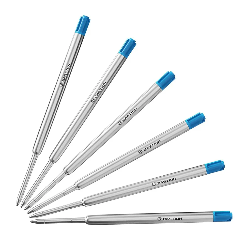 

БАСТИОН ® Премиальный стержень для ручки, глубоко пигментированные чернила для всех ручек Bastion Bolt Action, стандартный стержень для ручки с тонким наконечником 0,55 мм.