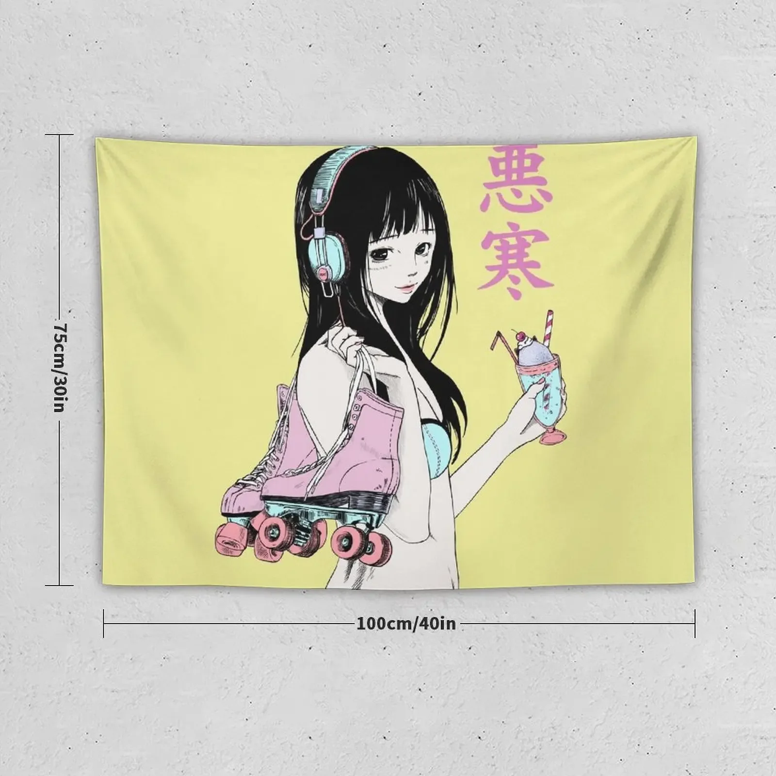 Chill Lofi Summer Girl Tapestry Custom Bedroom Decor Wall Decorations Tapestry