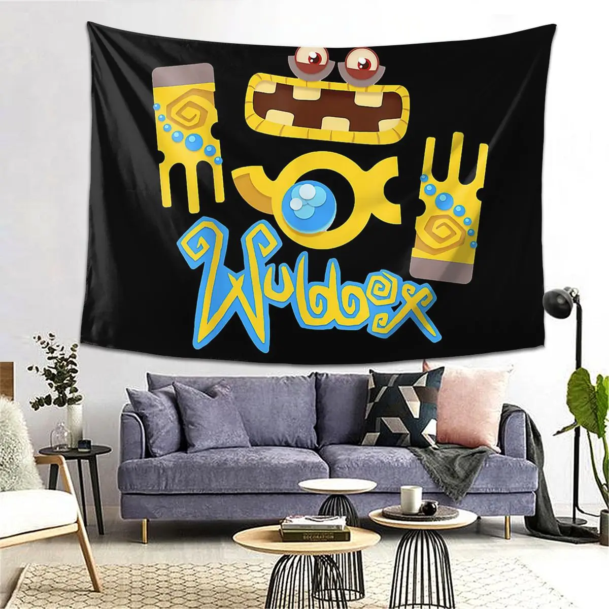 Wubbox My Singing Monsters Tapestry Decor Art Aesthetic Tapestries for Living Room Bedroom Home Wall Cloth Wall Hanging