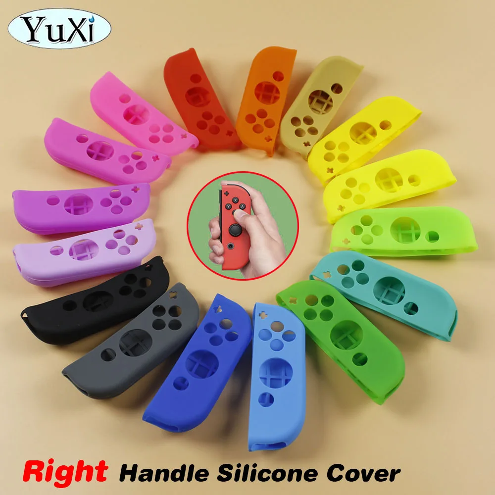 1Pcs For Switch Right Silicone Rubber Grip Gel Guard DIY Gamepad Sleeve Case Cover For Nintend Joy-Con NS Controller Skin Cover