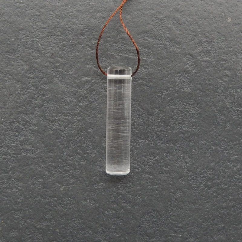 

Handmade Natural Quartz Pendant Beads Polished for Jewelry Making Supplies 33x8mm 4.7g