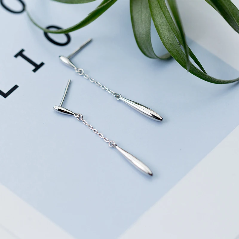 Modian High Quality 925 Sterling Silver Water Drop Earring for Women Simple Geometric Dangle Earrings Fine Jewelry Accessories