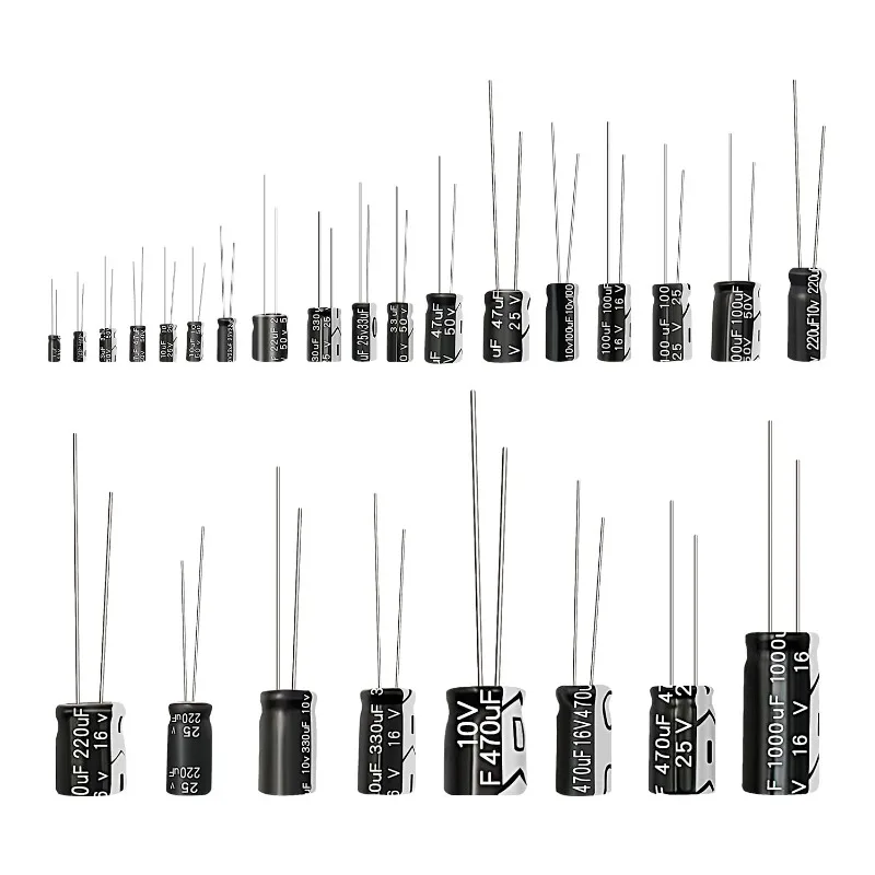 520Pcs 26Values Total Electrolytic Capacitor Assortment Kit，20 Pieces of Each Value Range 50V/25V/16V1uF To 1000uF Capacitor Kit