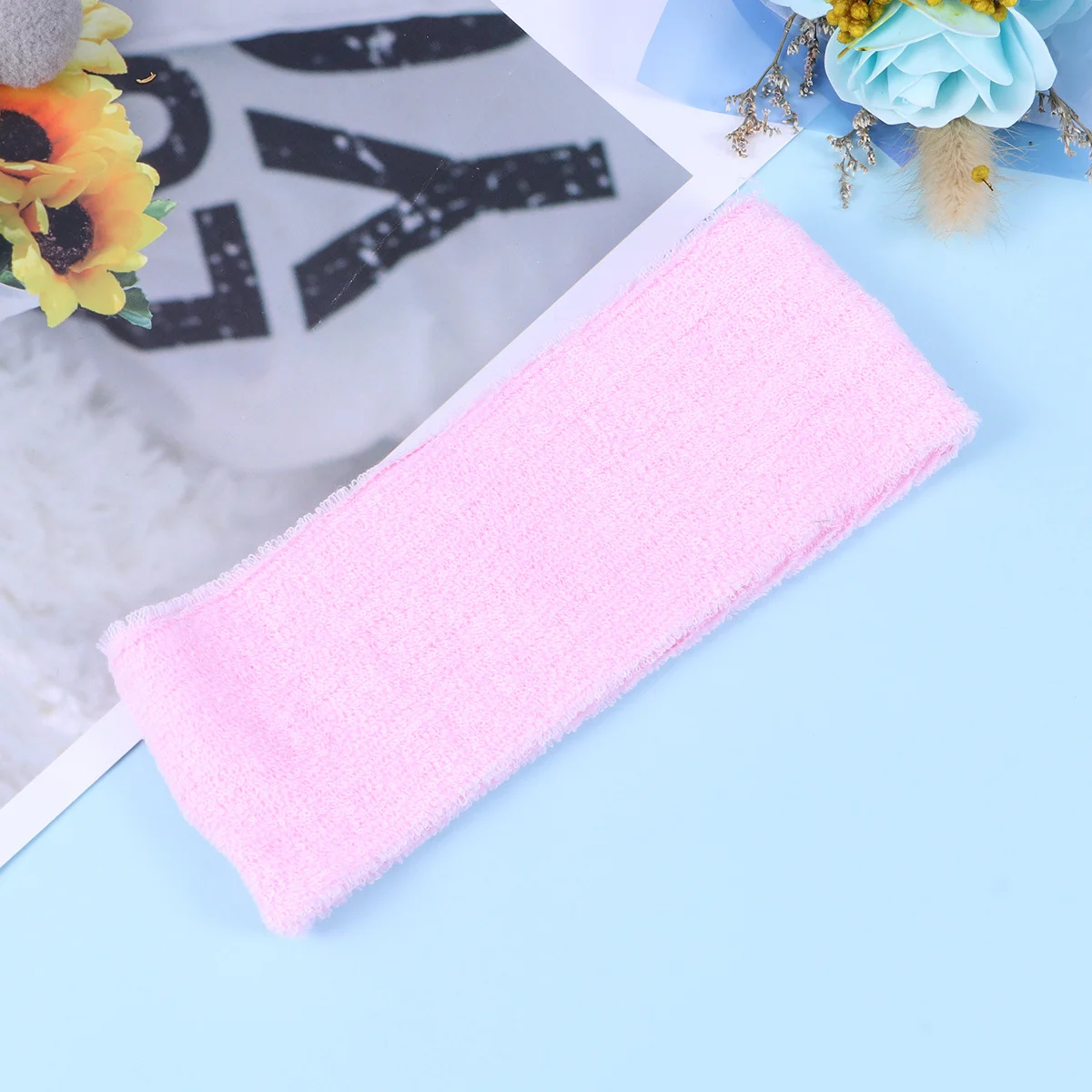 

Yoga Headband Adjustable Microfiber Cotton Sweatband Reusable For Spa Makeup Fitness Running Women Hair Care Tool Pink