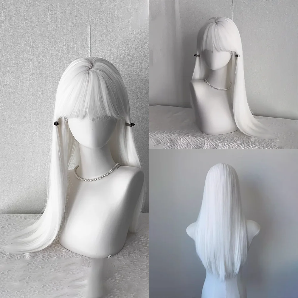 

23-Inch Long Straight Hairband Bangs Are Suitable For Women'S Halloween Daily Parties. Natural And Heat-Resistant Lolita Wig