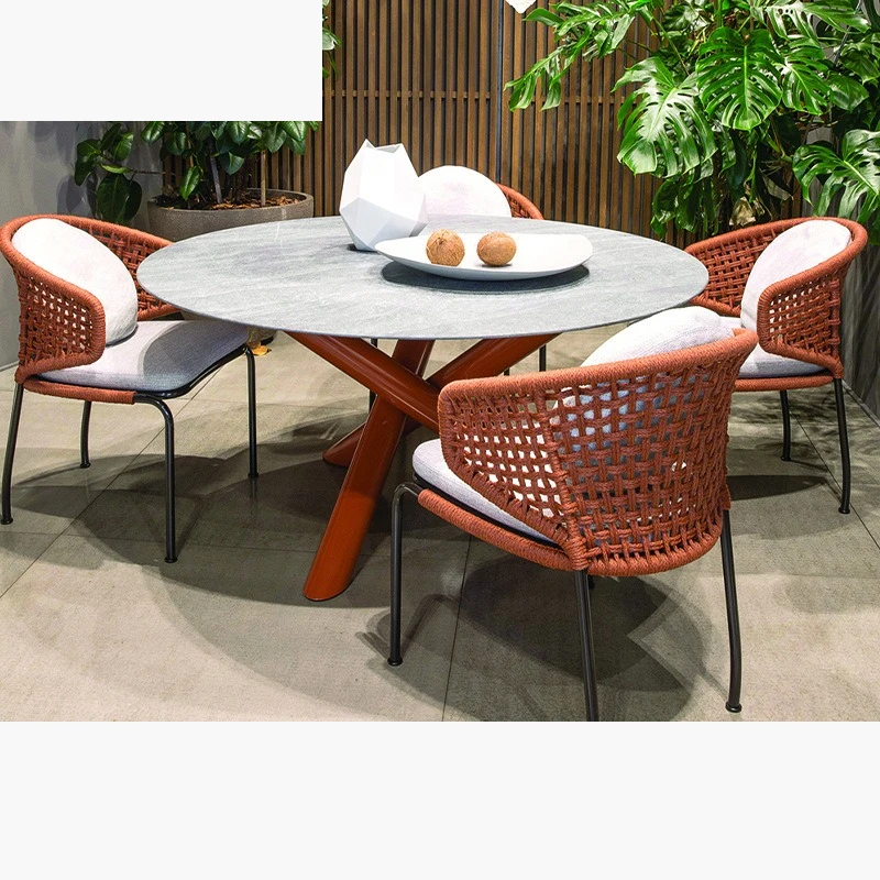 

Nordic leisure terrace outdoor balcony garden courtyard outdoor furniture table and combination coffee table three-piece s
