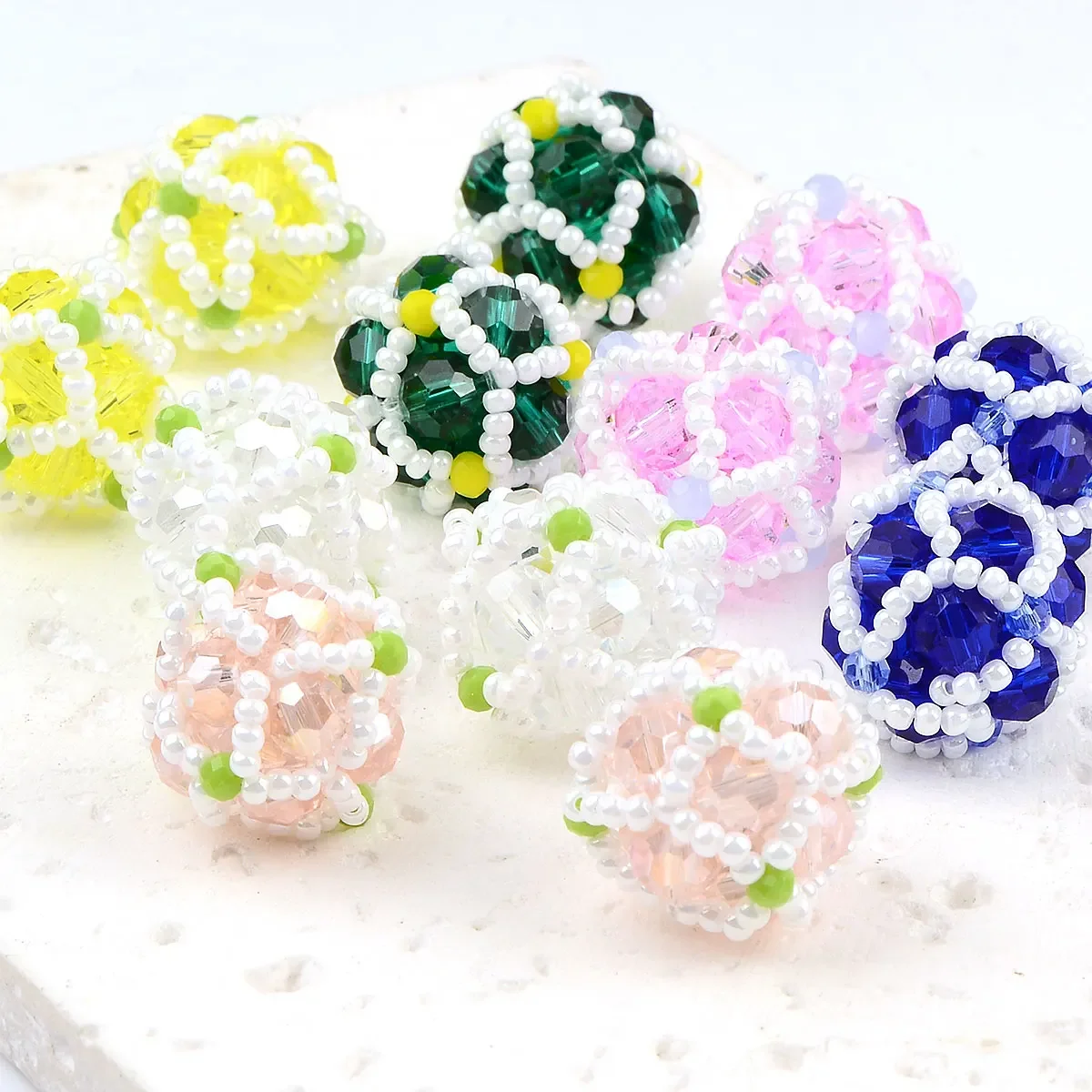 3pcs 1.8cm Random Color Mix Colorful Acrylic Beads Handmade DIY Accessories For Jewelry Making DIY Bracelet Necklace image 2