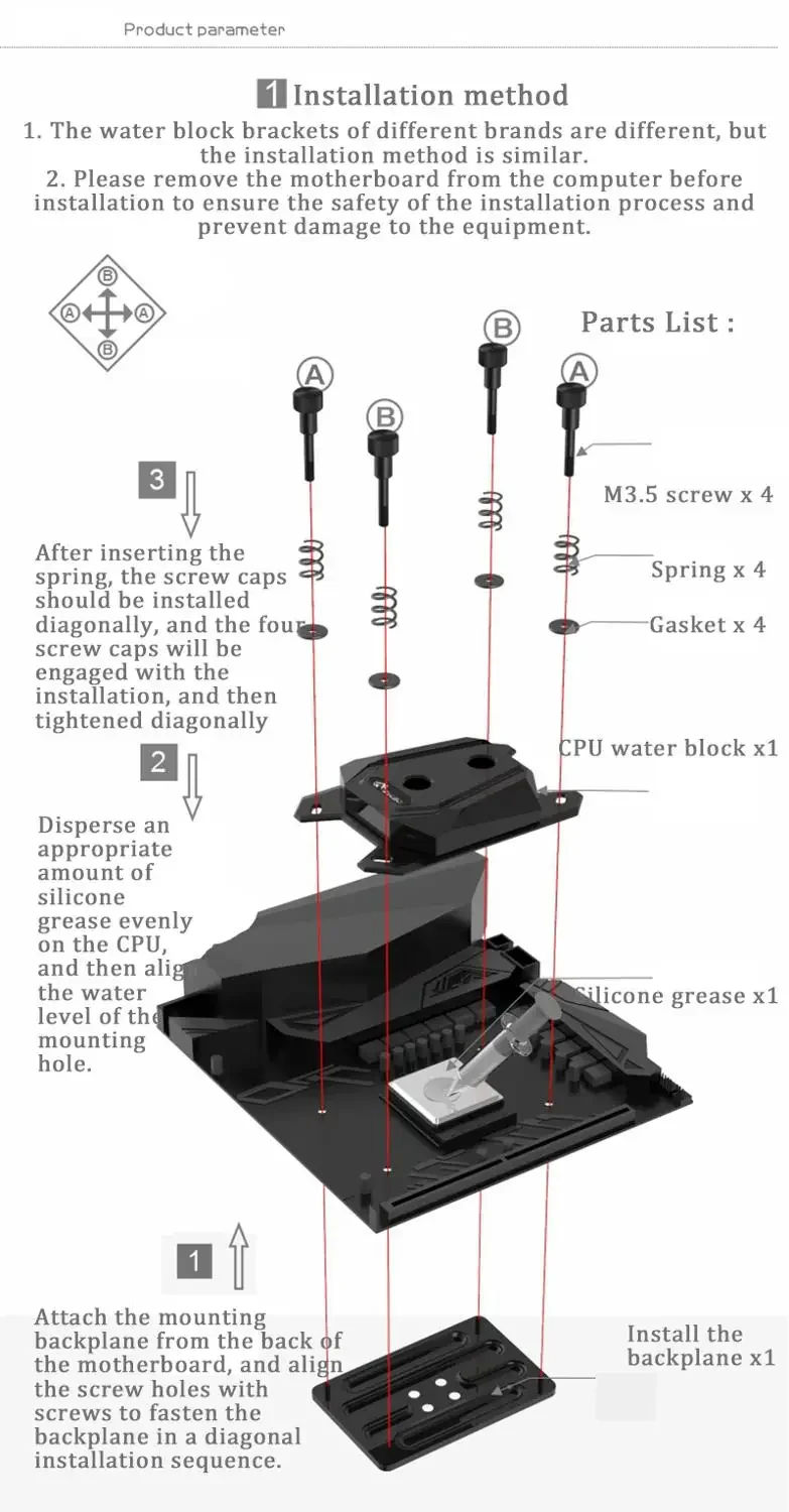 BYKSKI CPU Block for AM3 / AM4 / Ryzen 3/5/7 3600 /3000 ThreadPipper Water Cooler A-RGB Light  Radiator CPU-RAY-MK-M