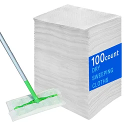 JINYUDOME 100PCS Disposable Electrostatic Dust Mop Pads 8.8x12inch - High-Efficiency Swiffer Wet/Dry Mop Floor Cleaning Cloth