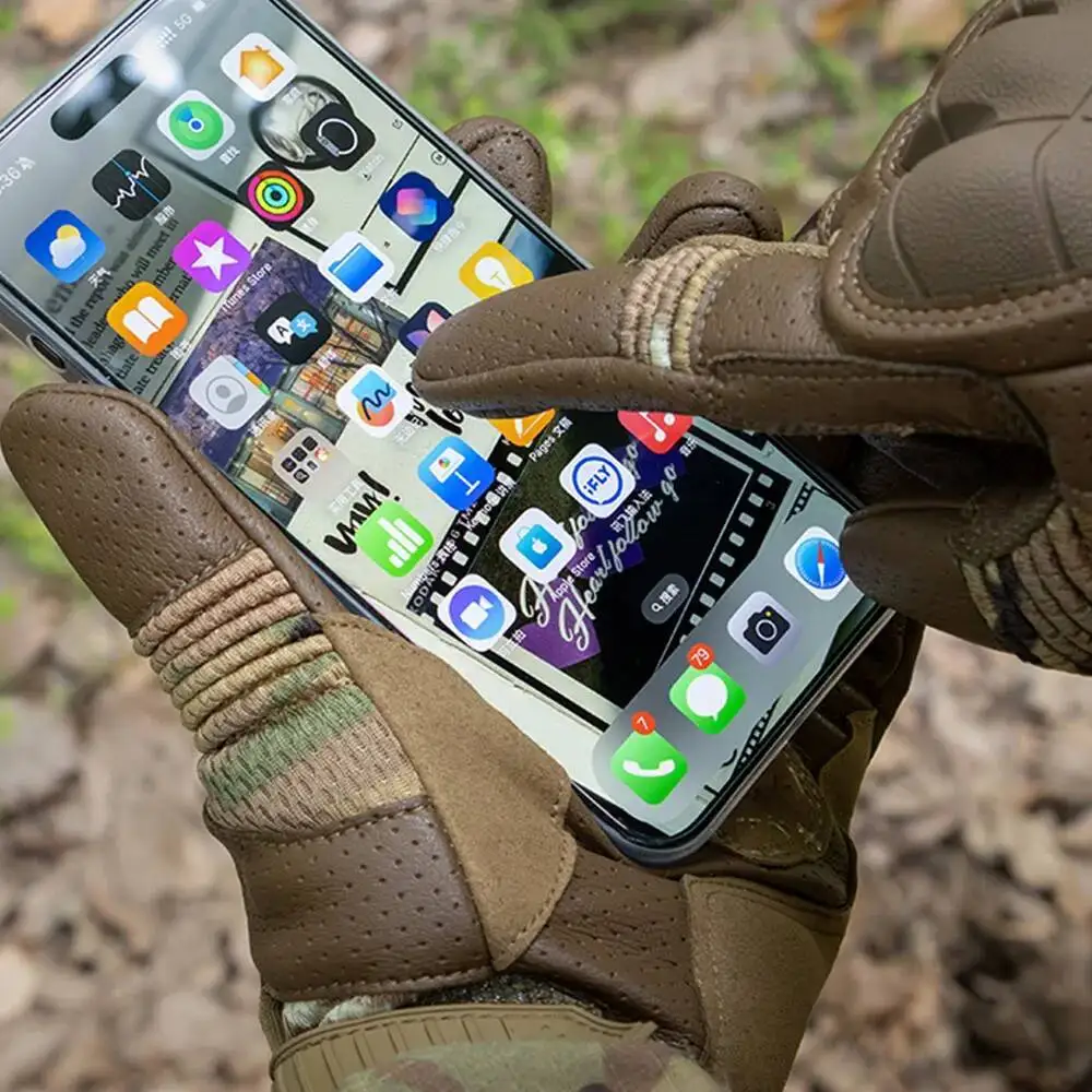 

Уличные альпинистские и пешие прогулки, износостойкие сенсорные защитные перчатки для езды на велосипеде с полным пальцем