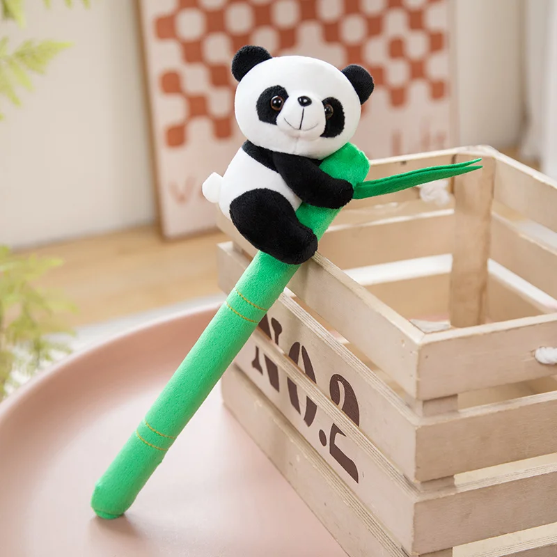 

1pc32cm/12.59in Bamboo pole panda cute cartoon plush toys children's holiday gift gift creative hug bamboo pole small panda mass