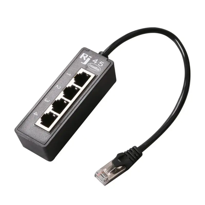 RJ45 Ethernet Splitter Cable 1 Male To 4 Female LAN Splitter For Port Cat LAN Ethernet Socket Connector Adapter Accessories