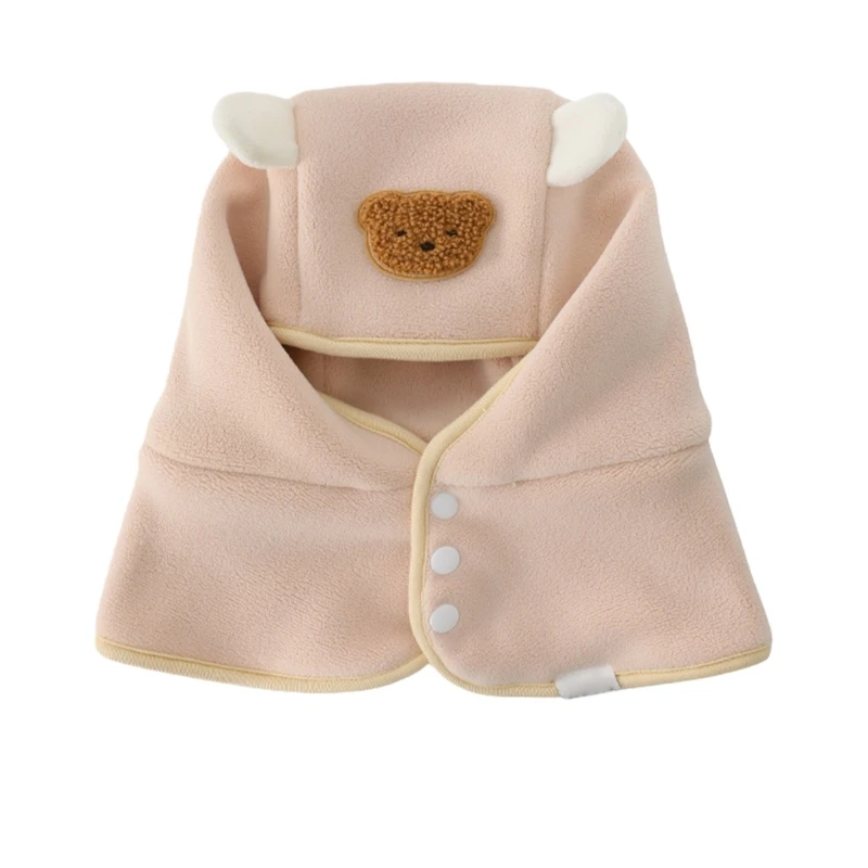 

Soft Baby Winter Hat Scarf Set Heat Hooded Neck Cover for 2 to 6 Year Olds