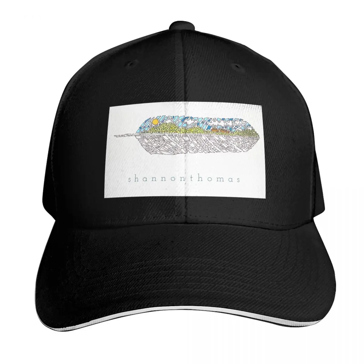 Front Range on a Feather Baseball Cap Vintage Retro Embroidered Lightweight Packable Gift for Him Her