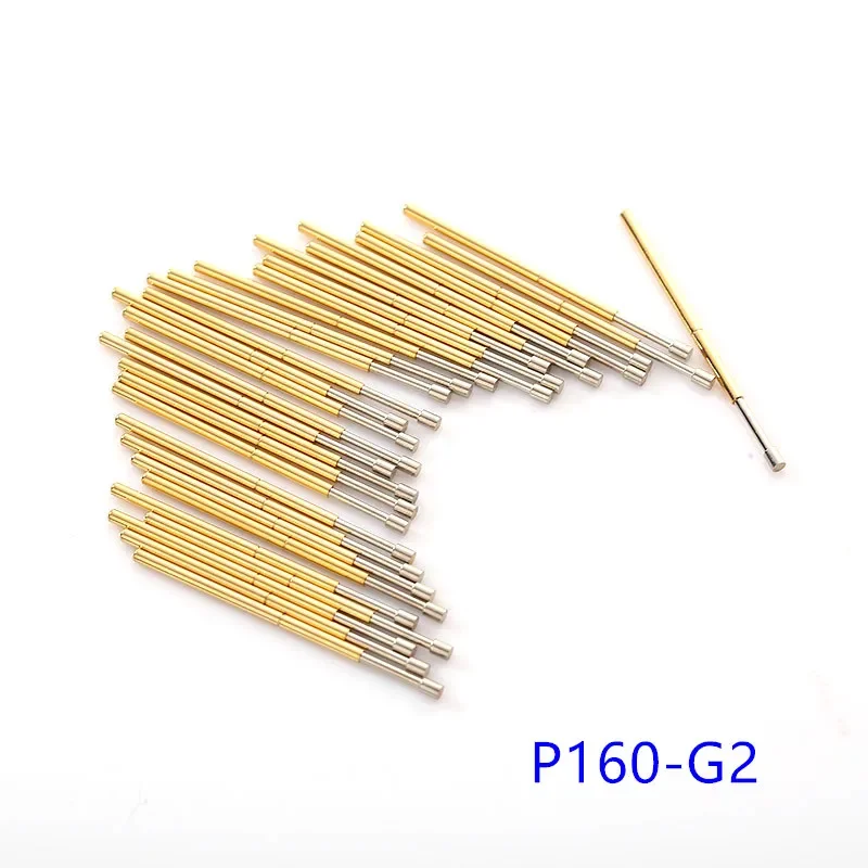 Hot Sales 100PCS/Bag  P160 Series Brass Spring Test Probe with Nickel Plated Needle Diameter Electronic PCB Spring Test Probe