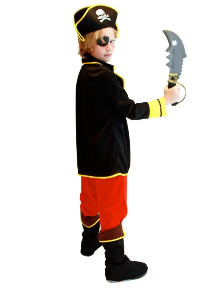 زي الهالوين القراصنة الكاريبي جا سبارو زي الأطفال للمسرح الوطني مادة البوليستر ملابس عرقية أصلية #3