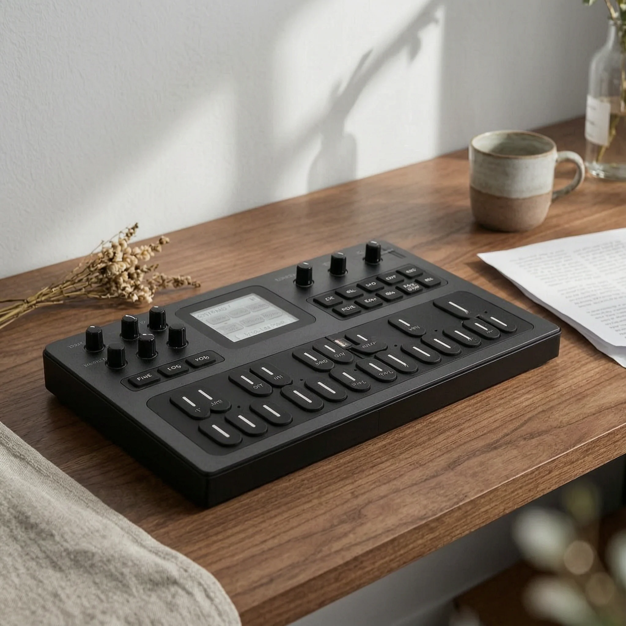 Touch-responsive MIDI Keyboard Controller with Built-in FM Synthesizer for Producers and Sound Designers