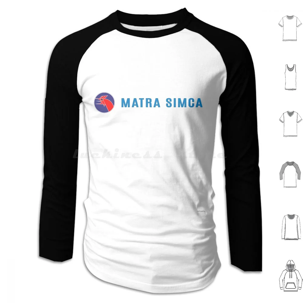 Matra Simca Logo 1973 Hoodie cotton Long Sleeve Matra Simca Henri Pescarolo Fran ? Ois Cevert Hill