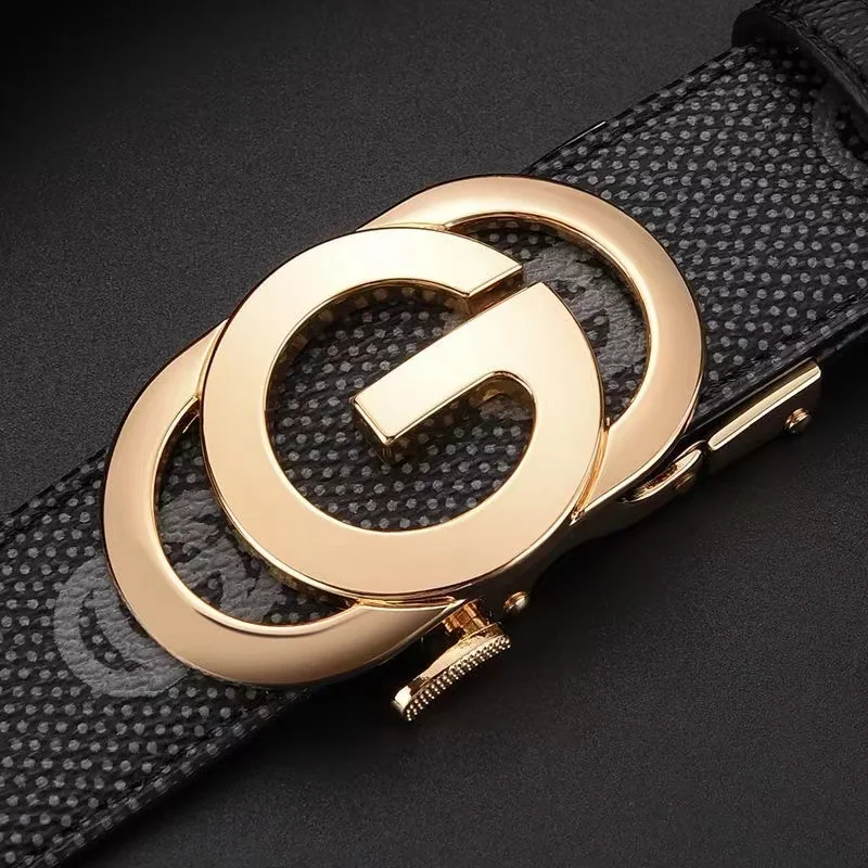 جديد جلد طبيعي عصري مطبوع حزام رجالي الاتجاه الأعمال تنوعا حزام الجينز الرجال أحزمة العلامة التجارية الفاخرة للنساء #3