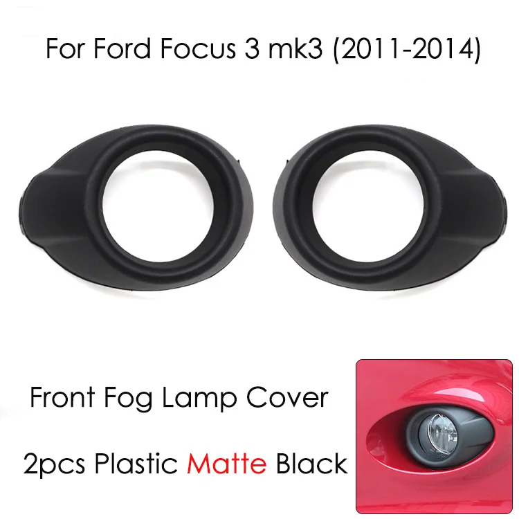 2pcs Per Set Car Styling Front Fog Lamp Frame Modified Head Fog Light Decoration Cover for Ford Focus 3 Accessories ABS Chrome