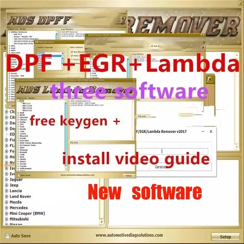 Multidiag 2017.R3 diagnostic software tools DPF+EGR Lambda Remover Full 2017.5 Version Software+Unlock keygen+Install Video