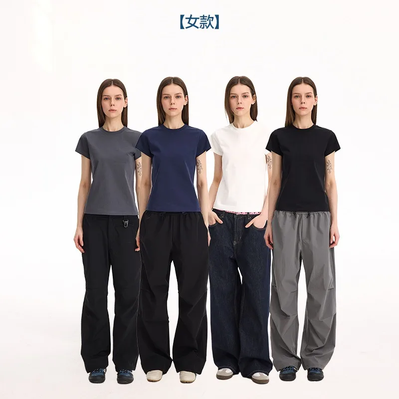 Premium T-shirts Ice Cool Feel Pima Cotton & Sorona Basics Tops Youth Man Business Breathable Quality