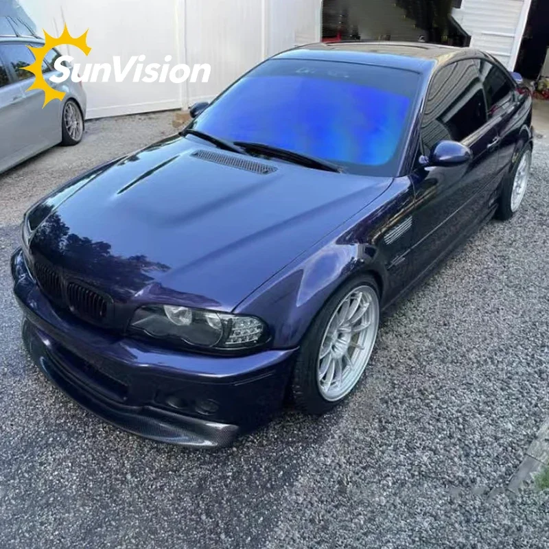 2025 Pellicola per tinta per vetri camaleonte blu Pellicola per tinta per auto ad alto rifiuto di calore Pellicola per vetri camaleonte viola Pellicola per vetri fotocromatici