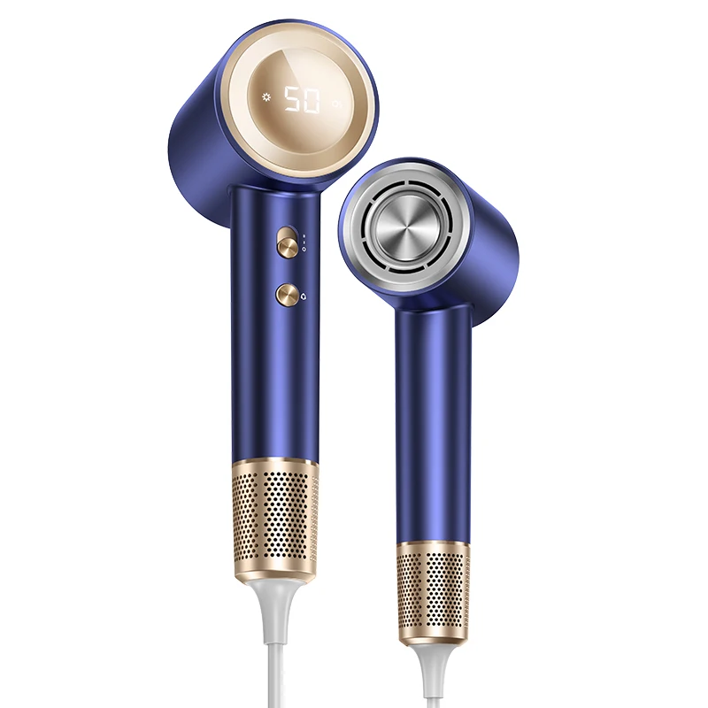 

Electric ion hair dryer with comfortable mini metal design, 1600W DC motor, with hot air setting function